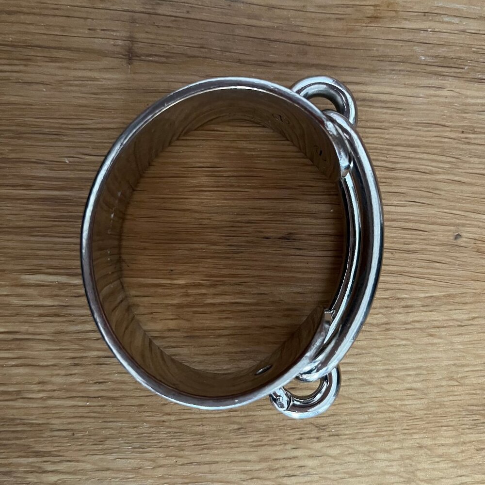 Balenciaga Silver Tone Cuff Bracelet